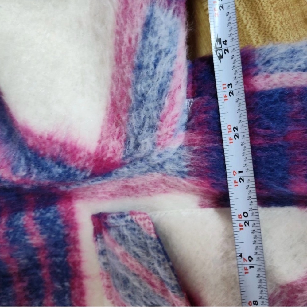 Blank NYC Plaid Shacket Coat | Cozy Oversized Shirt Jacket Pink Purple Large - Picture 5 of 5